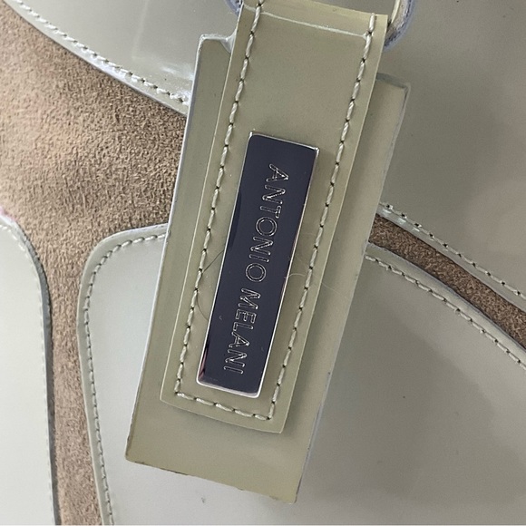 Antonio Melani patent leather/suede shoulder bag purse - Picture 2 of 12